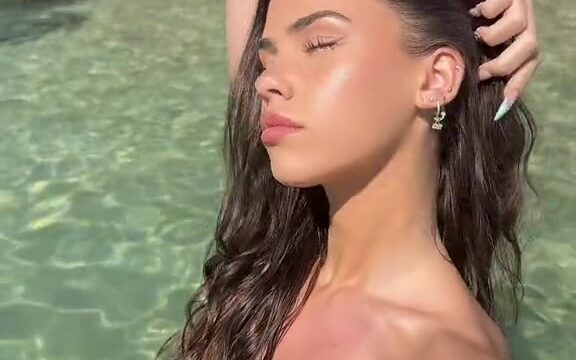 Leah Halton nude showing off her big boobs on the beach!!!